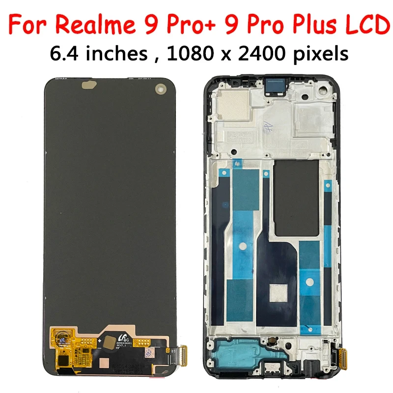 6 4 &quotНовый для Oppo Realme9 4G RMX3521 ЖК-дисплей с сенсорной панелью и дигитайзером Realme 9 Pro
