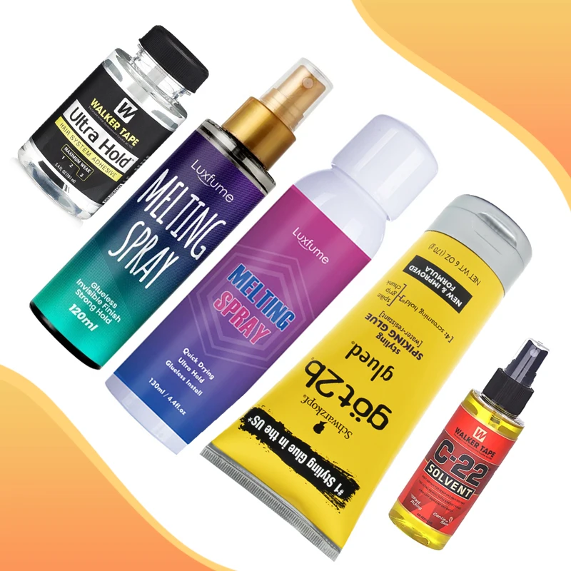 Spray Fondente Per Parrucche In Pizzo Nastro Per Deambulatore Per Capelli Ultra Hold Got 2B Kit Di Colla Per Pizzo Colla Per Parrucche Carnagione Spra