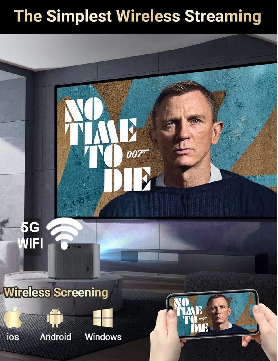 AOKANG nтребоo Pj20 Aurora Pro Новый T6 Max M8 сетевой ролик портативный Full Hd 2023 4K Встроенный 2K