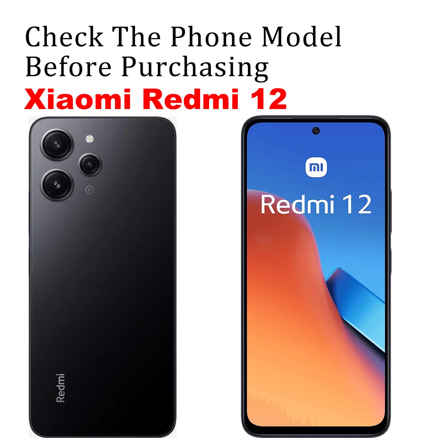 2/4Pcs Screen Protector Glass For Xiaomi Redmi 12 Tempered Glass Film