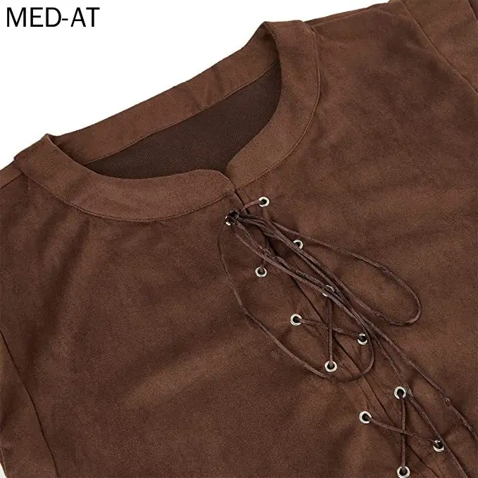 Жилет мужской из искусственной замши пиратский Готический жилет стимпанк в