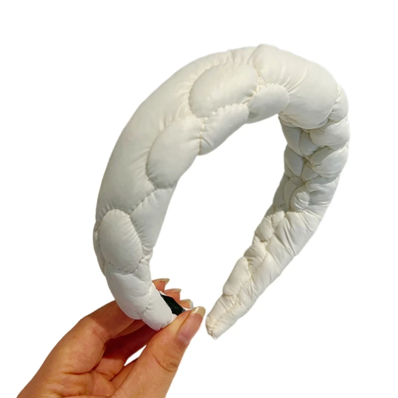 

Губчатая повязка на голову, пуховая повязка, обруч для волос, широкая повязка на голову для спа, для мытья лица, повязка на голову для макияжа, Мягкая повязка на голову