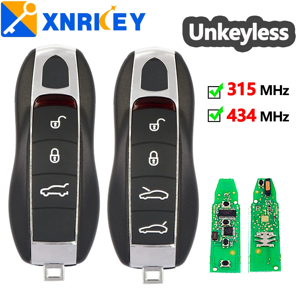 

XNRKEY для дистанционного ключа Porsche 3 или 4 кнопки без ключа 315 МГц/433 МГц