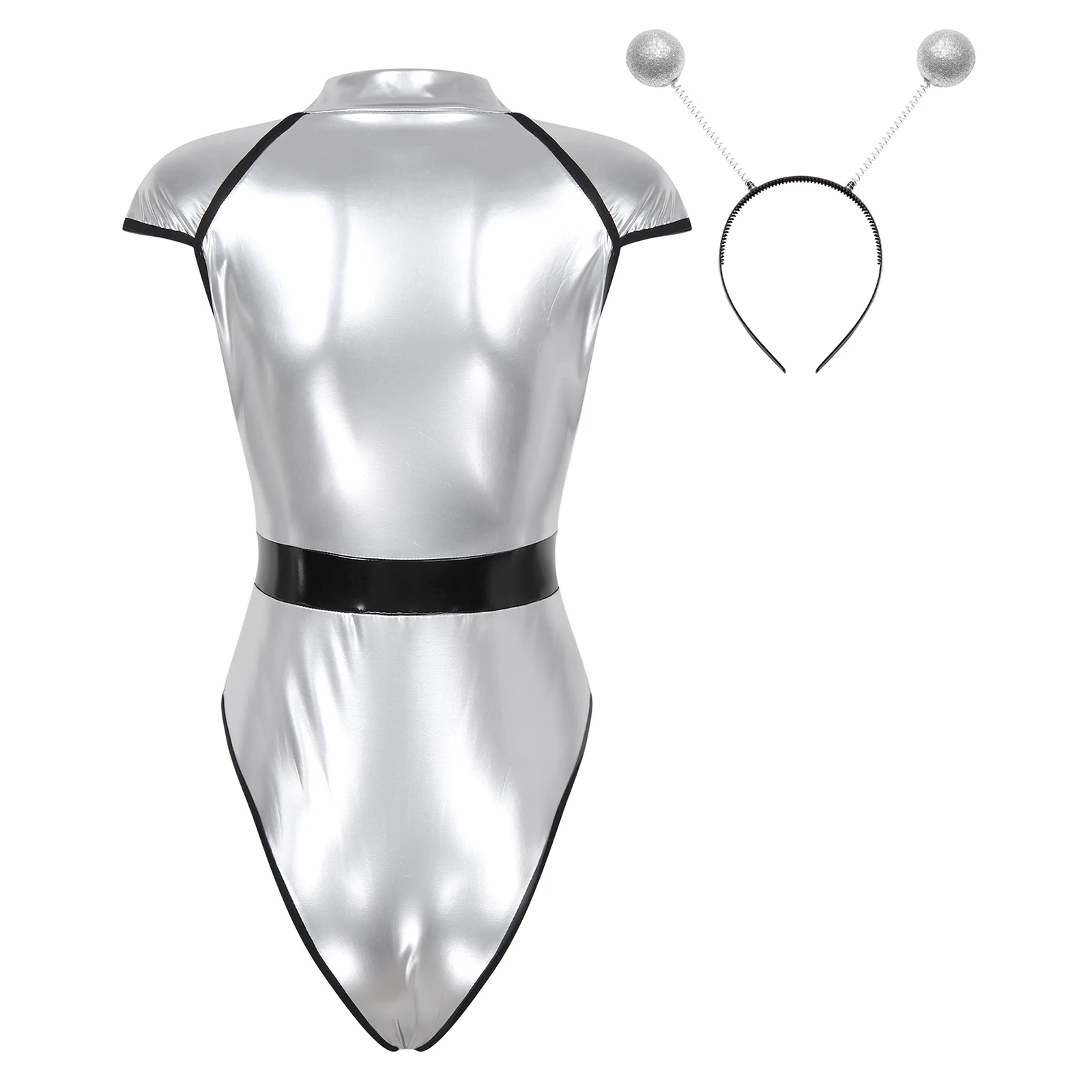 Женские комплекты для ролевых игр Alien боди на молнии спереди с короткими рукавами