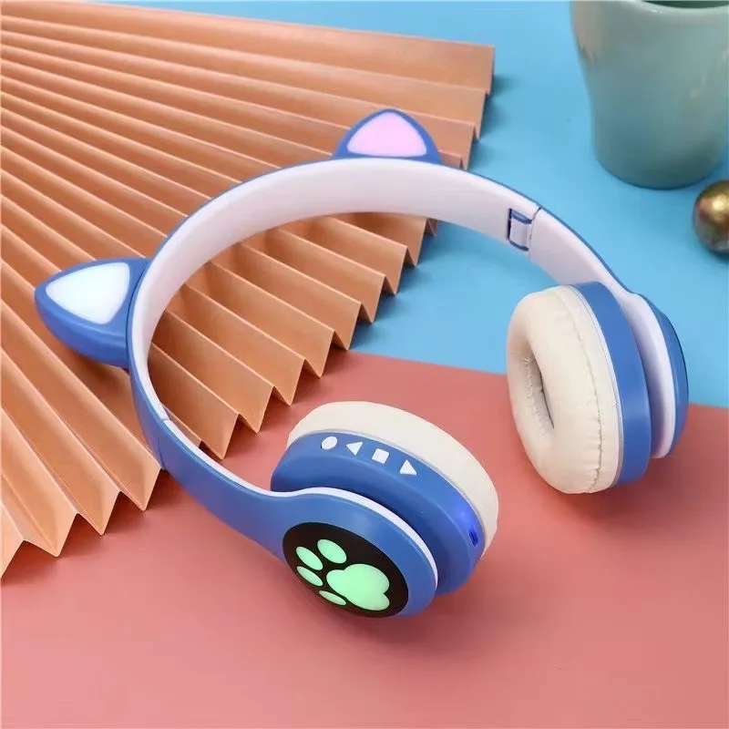 

Лучший подарок, беспроводные наушники Bluetooth 5,0 с кошачьими ушками, наушники с поддержкой Bluetooth 3,5, наушники для молодых взрослых и детей, с раз...