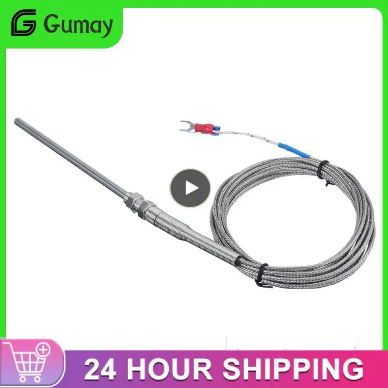 

5/8/10PCS Temperature Sensor High Temperature 0400 ℃ Temperature Probe Stainless Steel 1/2/3/4/5 M Thermocouple K Type Wire New