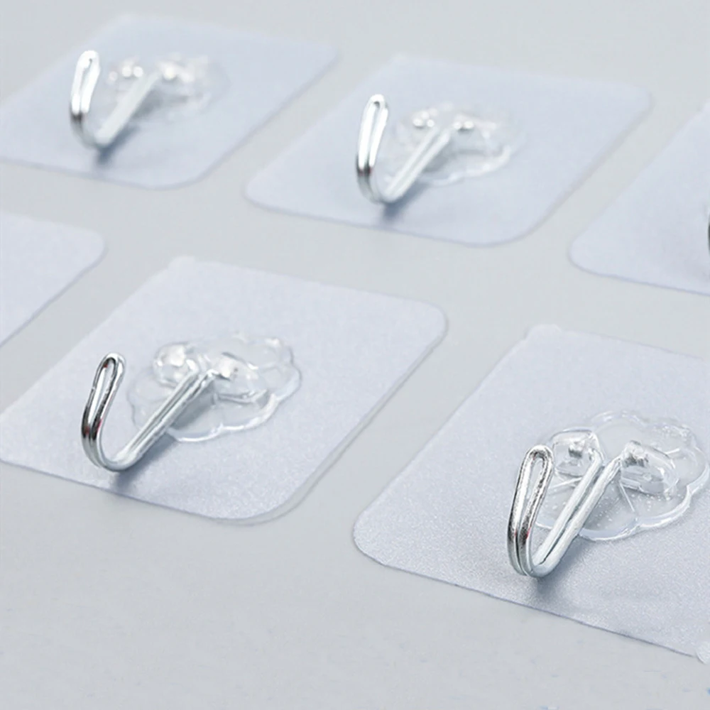 

Self Adhesive Waterproof Transparent Seamless Hanging Hook Sucker Wall Hooks Adhesive Hooks