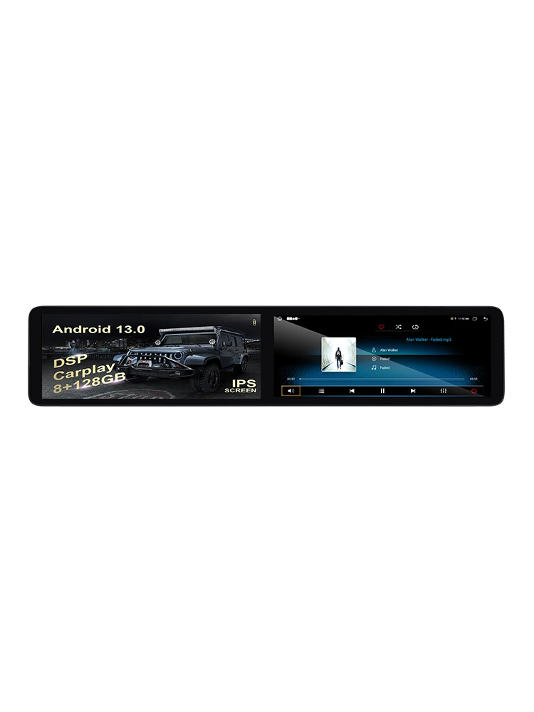 Фото Двойной 12,3-дюймовый сенсорный экран Android 13.0 для Mercedes Benz GLK 2013–2015 гг., модернизированный автомобильный мультимедийный GPS-навигатор, головное устройство №1