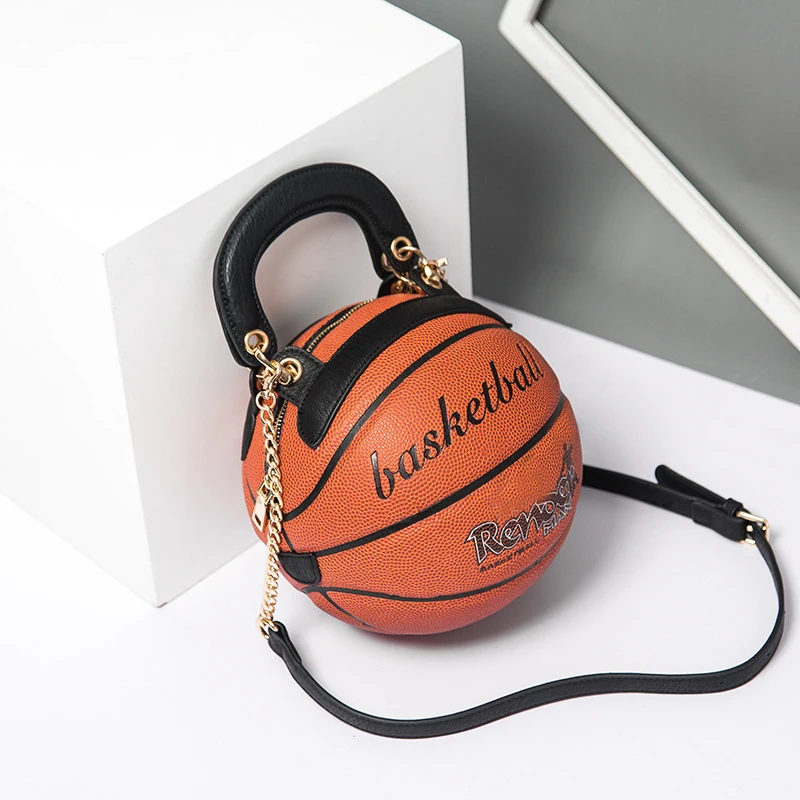

Clearance Popular Women Bags Basketball Style Messenger Bag Personality Round Handbag Chain Shoulder Change Bag Messenger Bag