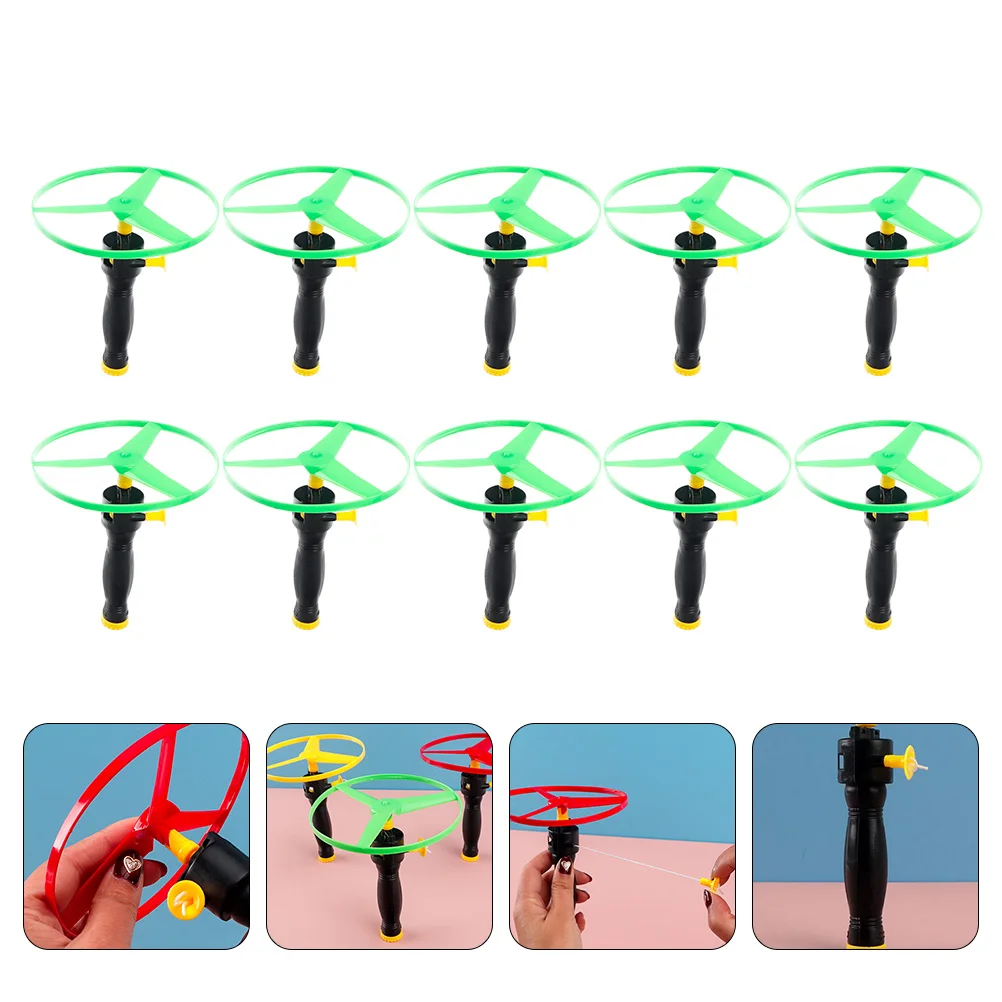 

10 Pcs Propeller Flying UFO Toy Kid Outdoor Toys Sports Disc Plastic Child Kids