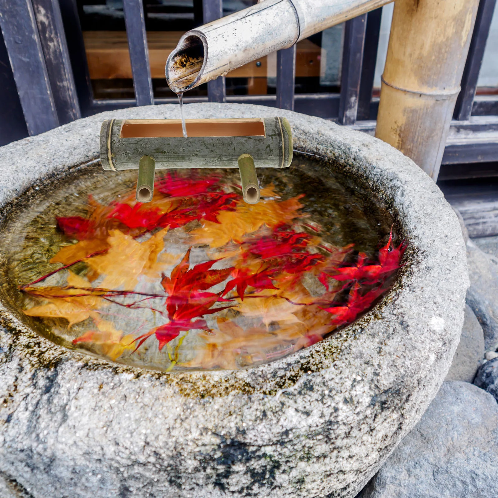 Бамбуковые аксессуары для воды фонтан носик аквариум садовый декор счастливый