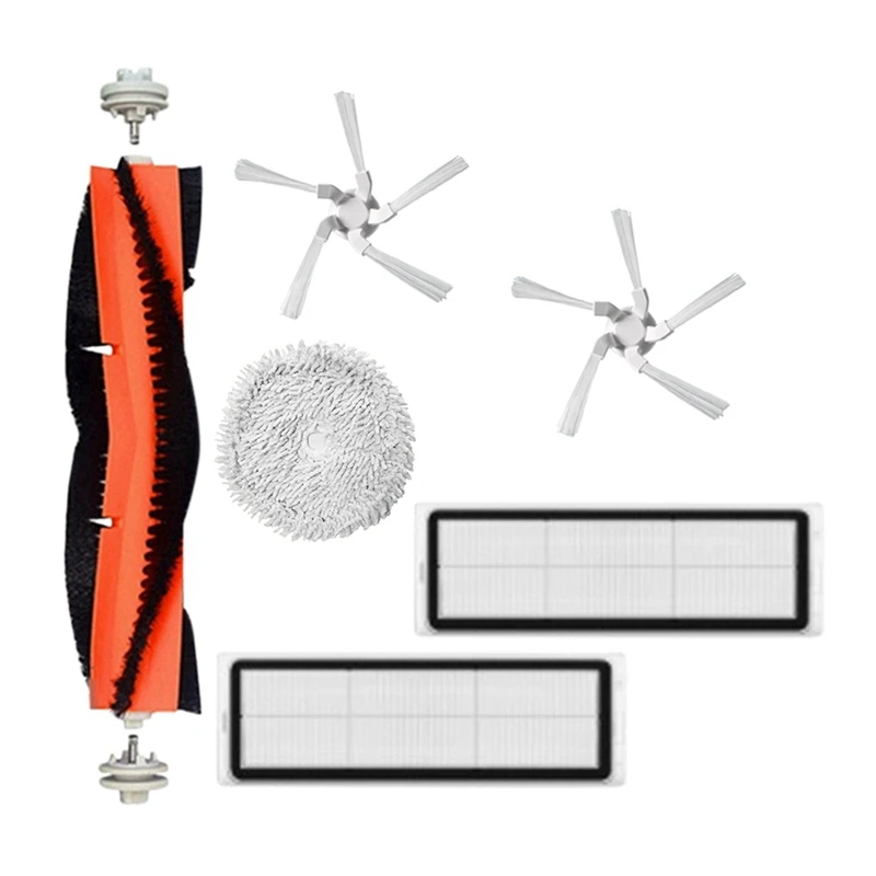 

6Pcs Replacement Parts Kit For Xiaomi Dreame W10 Robot Vacuum Cleaner Detachable Main Side Brush HEPA Filter Mop Cloth