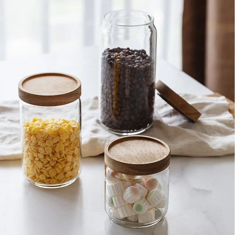 3 шт. 250-1550 мл деревянная крышка