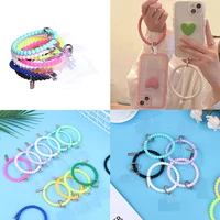 1pc soft silicone bracelet mobile phone lanyard anti lost wristbands built in phone case snaps card universal
