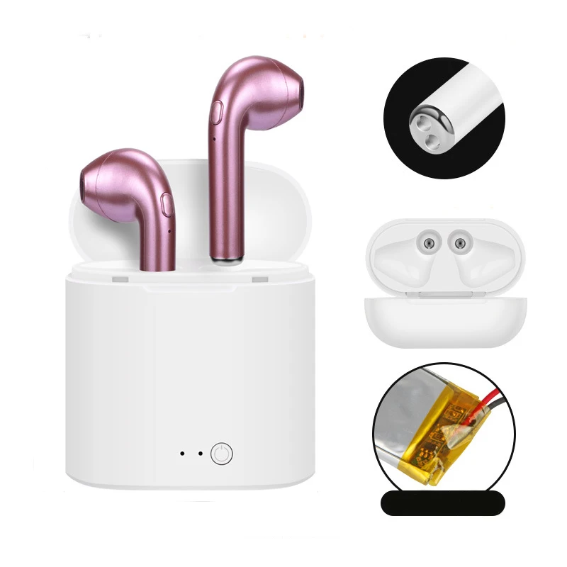 

Wireless Headset Bluetooth Earpieces i7S Tws Earbuds Twins Earphone With Charging box Earphones For Phone