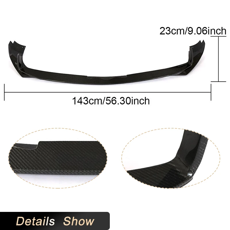 Автомобильный передний бампер сплиттер для губ спойлер из углеродного волокна