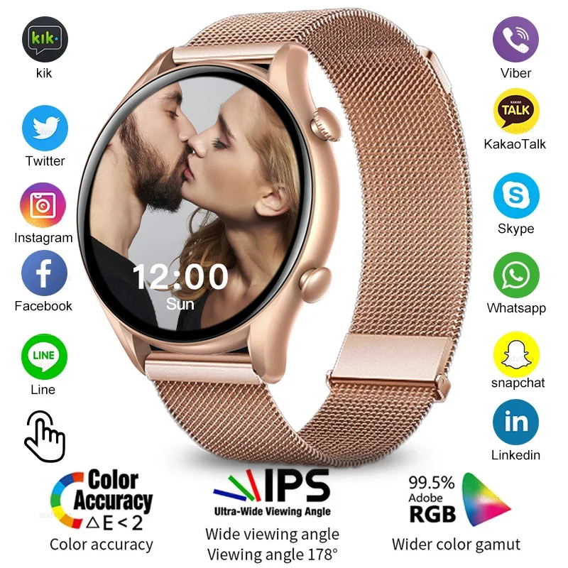 

2023 New Smart Watch Women Custom Dial Hi-Fi Voice Calling Sport Watches Men IP67 Waterproof Smartwatch For Xiaomi/Huawei/iphone