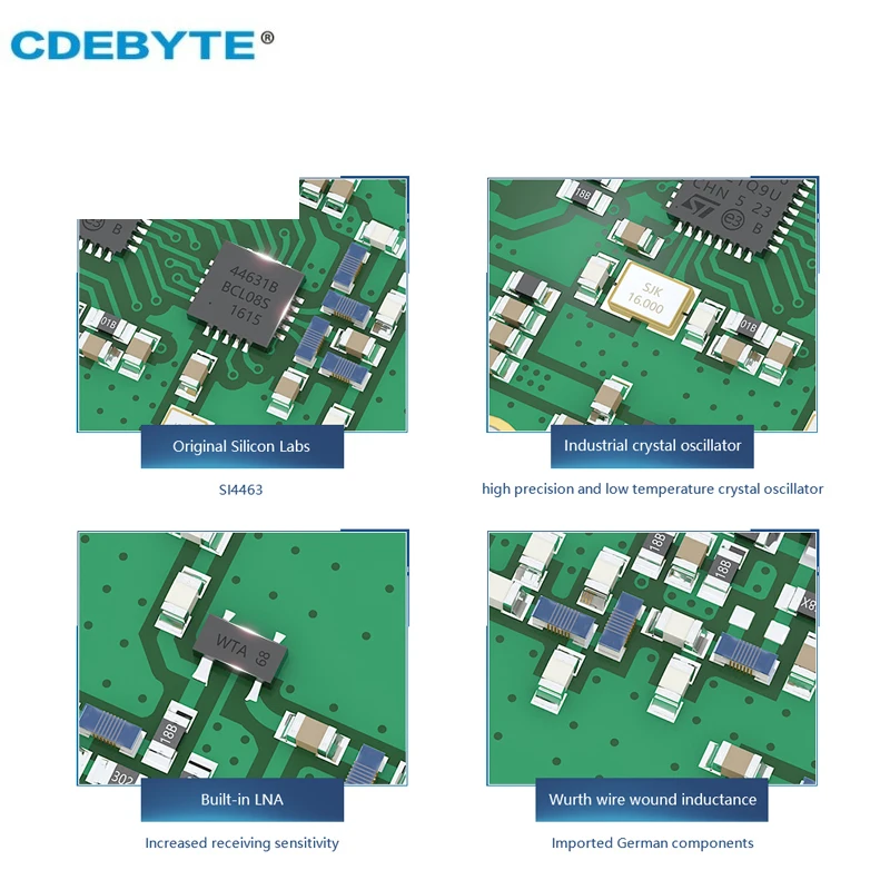 Wireless Module CDEBYTE E62-433T30D 433Mhz Full Duplex FHSS UART 30dBm Long Distance Wireless Transmitter And Receiver Module