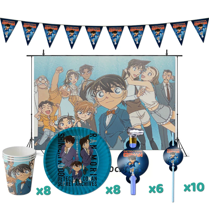 Декорации для дня рождения в стиле аниме вечеринки баннеры чашки тарелки детей