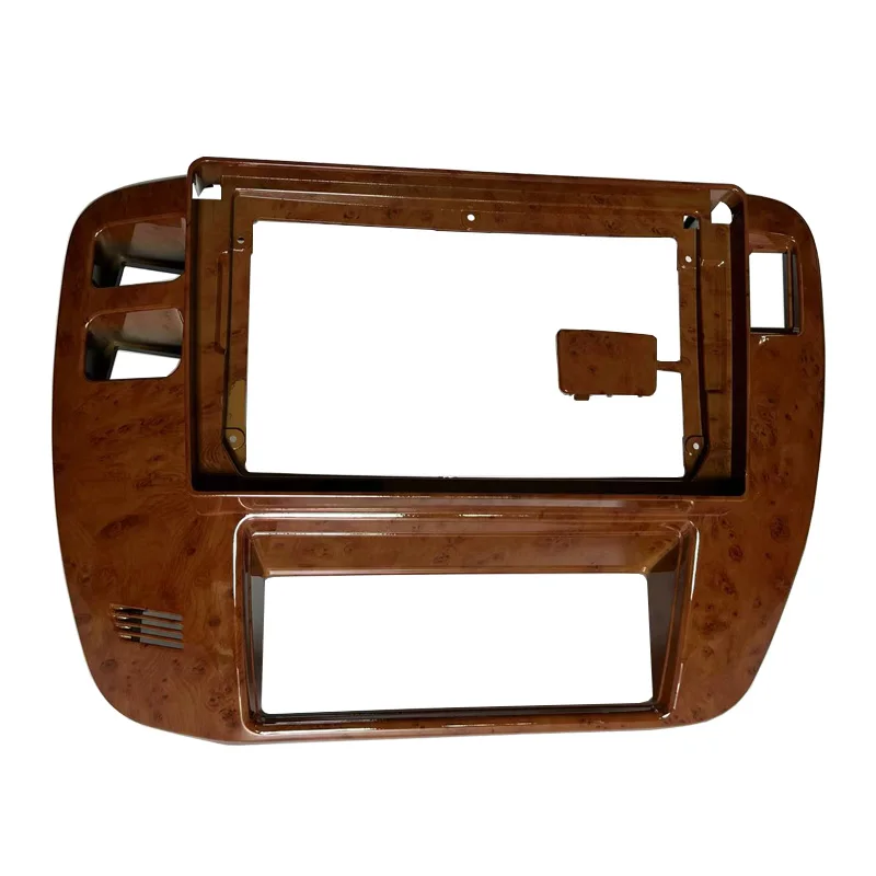 

Комплект рамки автомобильного радиоприемника для Nissan Patrol 1997 1998, 1999, 2000, 2001, 2002, 2003, 2004, 2005, лицевая панель из красного дерева с левым рулем