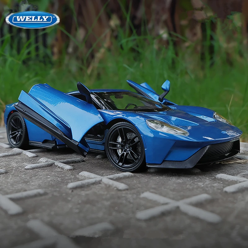 WELLY 1:24 2017 Ford GT металлическая модель автомобиля