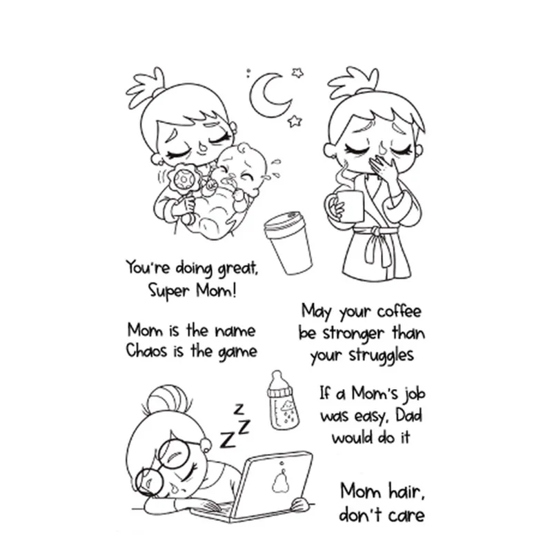 

2022 Новое поступление, прозрачные штампы Mom Life, печать для «сделай сам», скрапбукинг, фотоальбом, декоративный прозрачный штамп