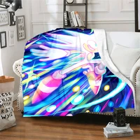 anime sonic blanket fashion cartoon art flannel fluffy fleece throw gift living room bedroom sofa travel camping blanket