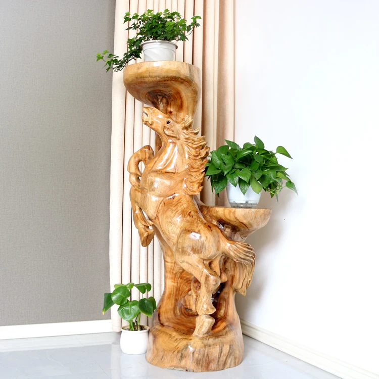 

Original Ecological Art Root Carving Flower Stand Decoration High-End Boutique