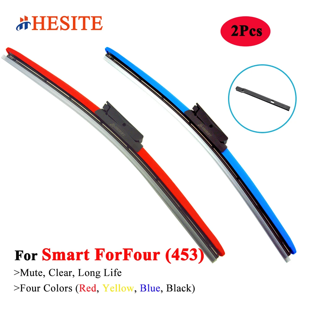 

HESITE Colorful Wiper Blades For Smart ForFour W453 Hatchback 2014 2015 2016 2017 2018 2019 2020 2021 2022 Car Accessories Brush