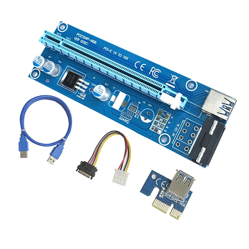 

CHIPAL 60 см VER006S PCI Express PCI-E Райзер-карта USB3.0 кабель PCIE 1X к 16X Удлинительный адаптер SATA 4-контактный источник питания для видеокарты