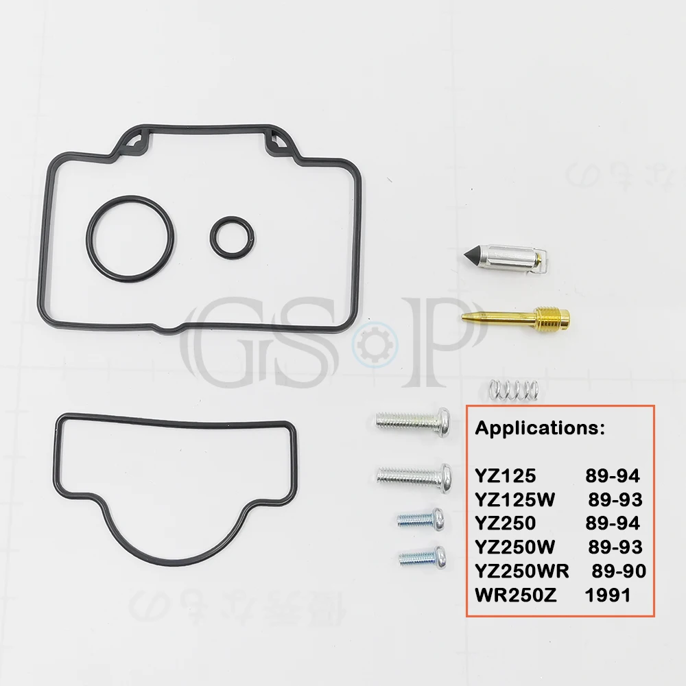 

Carburetor Rebuild Kit for Yamaha YZ125 YZ125W 89-94 Repair