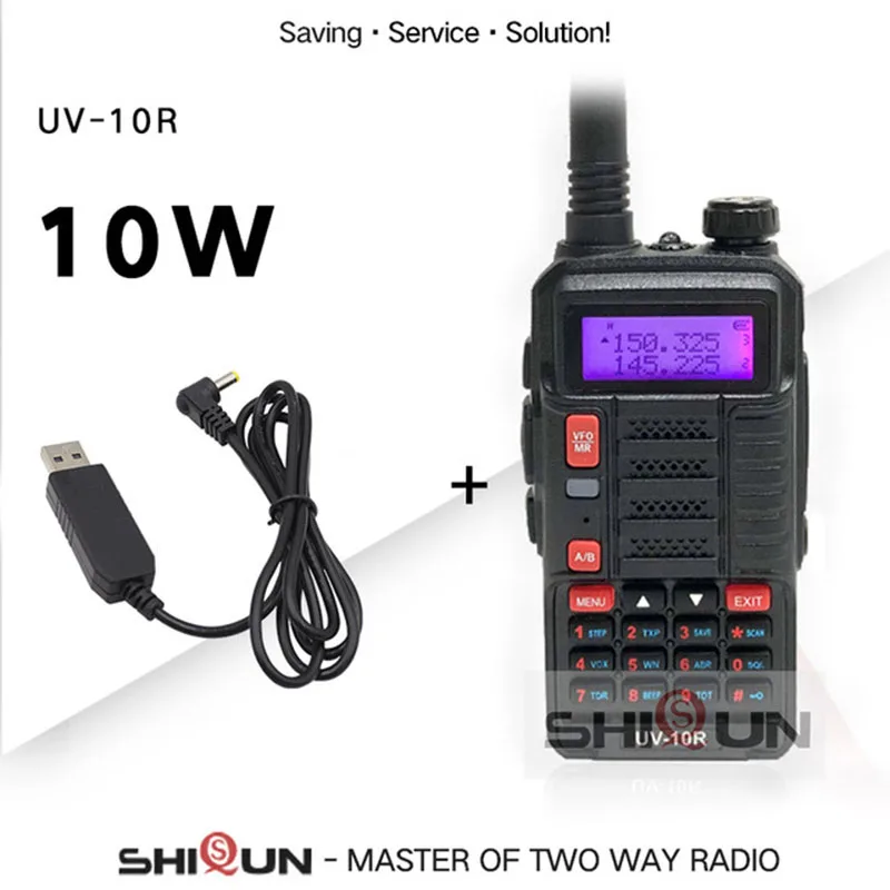 

UV 10R 2 way CB Ham Radio Baofeng Walkie Talkies High Power 10W Dual Band 10KM Transceiver VHF UHF BF UV-10R UV 5R 82 Waki Taki