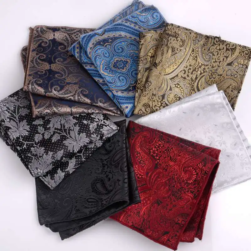 

Cotton Towels Pocket Towel British Vintage Pattern Pocket Square Men's Suit Handkerchief Korean Dress Chest Hand