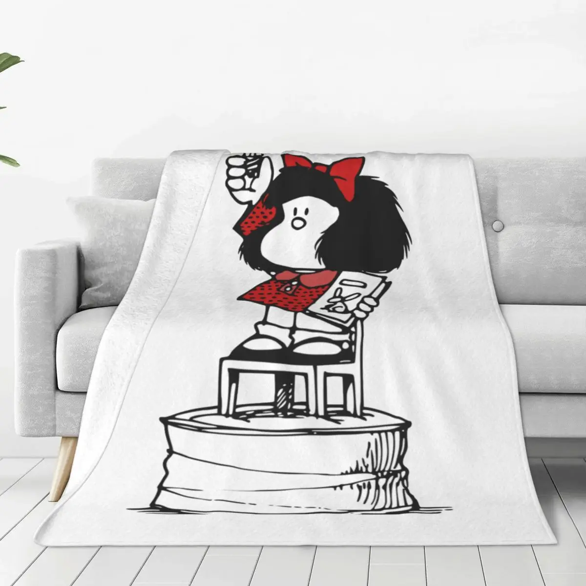 

Freedom Flannel Blanket Mafalda Quino Argentina Cartoon Awesome Throw Blankets for Bed Sofa Couch 200x150cm Plush Thin Quilt