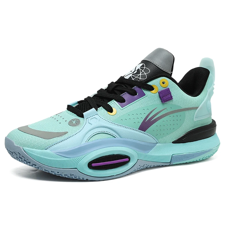 Summer high-top basketball shoes wear-resistant non-slip basketball sneakers high-elastic contrast color lace-up basket sneakers