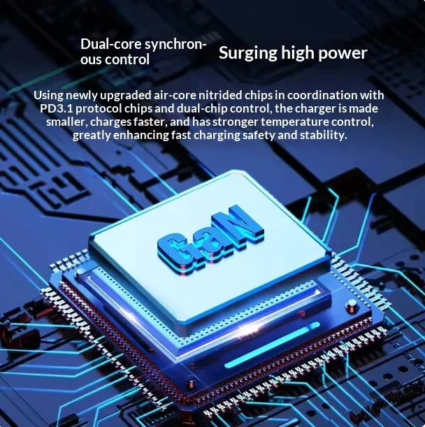 Фото Зарядное устройство Nubia RedMagic DAO 150W GaN с 4 портами (DC, USB-C, USB-A), быстрая зарядная станция PD3.1 с RGB-дисплеем для настольных ПК и ноутбуков №4
