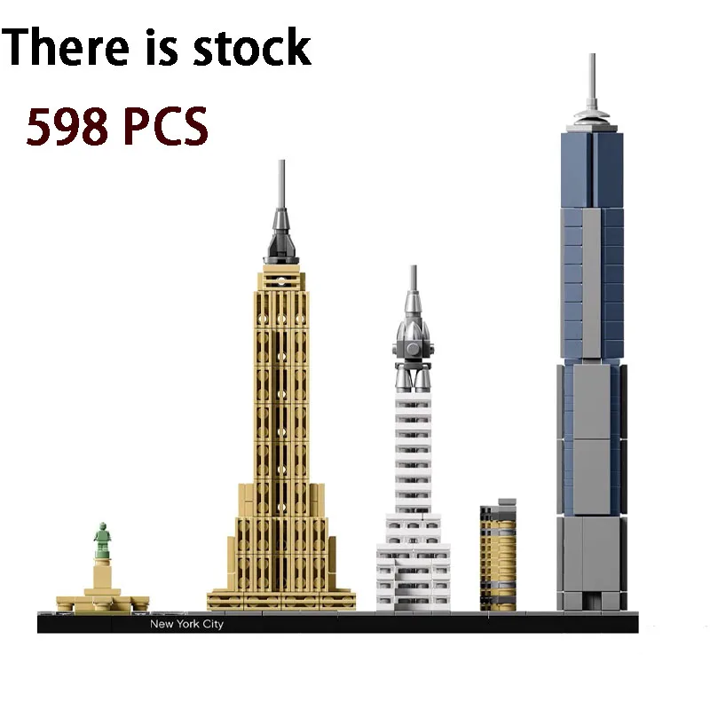

21028 г., здание городской достопримечательности NYC, модель здания, кирпич, строительные игрушки