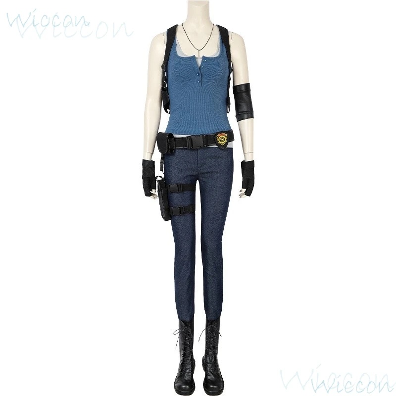 Игра Jill валентинка Косплей житель зла 3: переделка Костюм Униформа жилет обувь