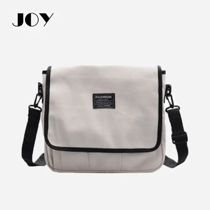 

JOY Women's Canvas Bags New Shoulder Bags College Students' School Bags Joker Slung Tote Bags