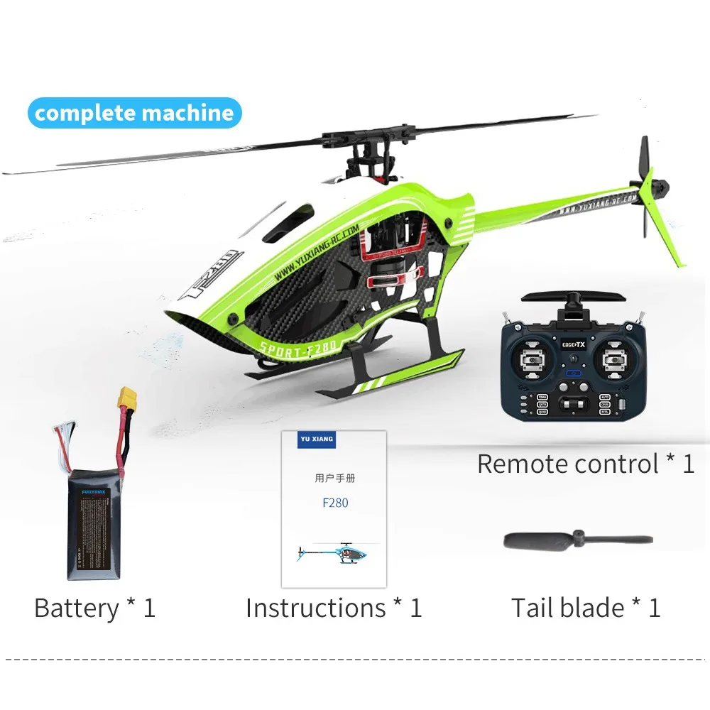 YXZNRC F280 2.4G 6CH 6-Axis Gyro 3D6G Dual Brushless Direct Drive Motor Flybarless RC Helicopter For Yuxiang F280