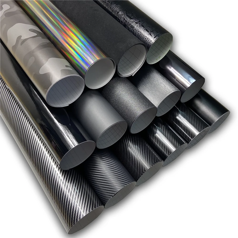 Черные виниловые наклейки для автомобиля пленки упаковки глянцевая матовая