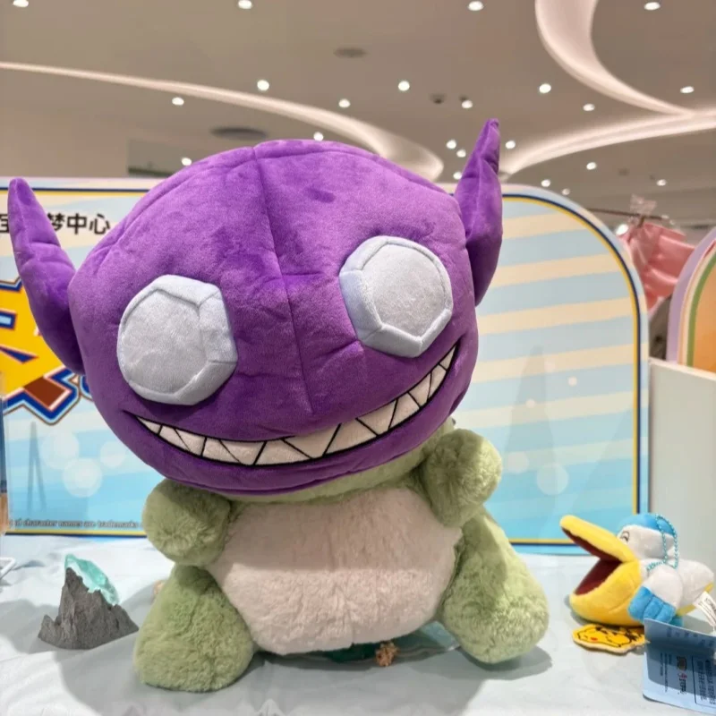 Фото Новая серия плюшевых головных уборов-капелюхов PokéMon: Снорлакс, Саблай, Мирайдон. Мультяшные плюшевые шапки-капюшоны, коллекционные украшения, игрушки. №1