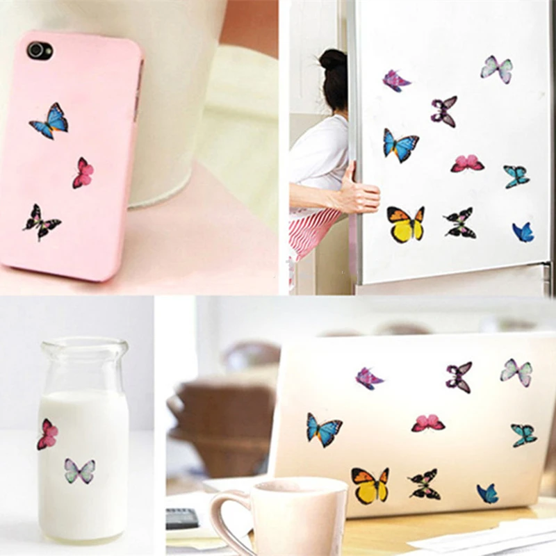 3D настенная художественная Цветная Бабочка Божья коровка виниловая Фотография