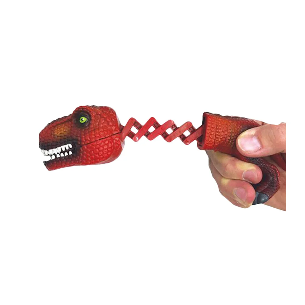 

2 PCS Telescopic Arm Plastic Baskets Dinosaur Shark Prank Toys Hand Puppet Child