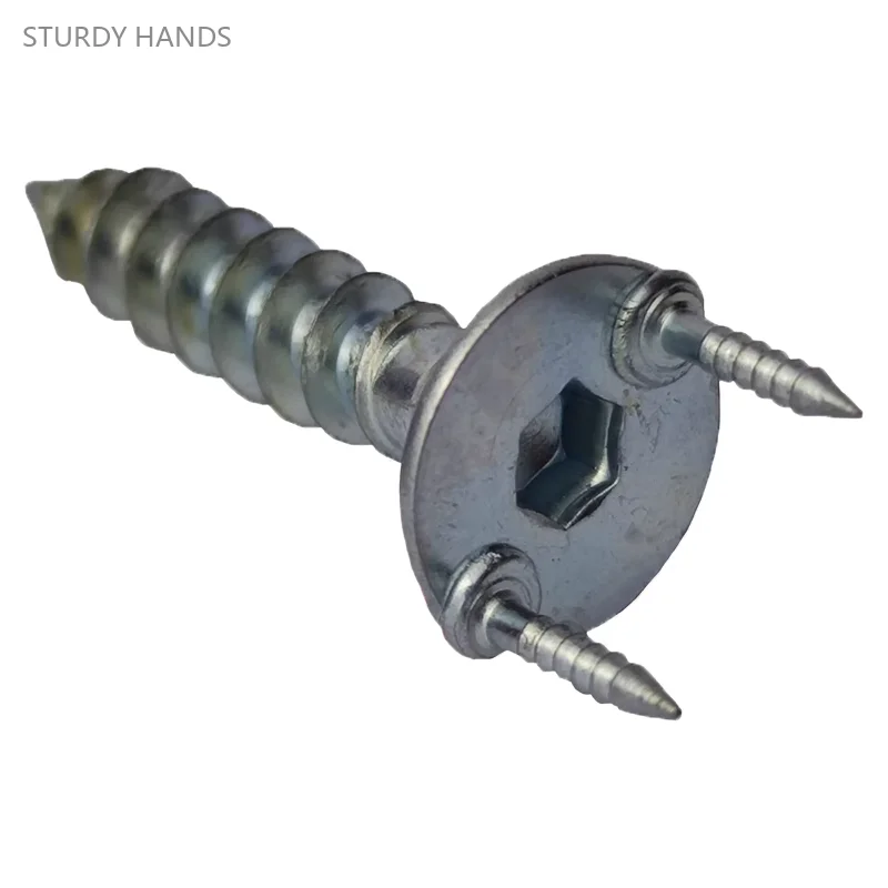 50 шт. безголовые двусторонние саморезы из цинкового сплава