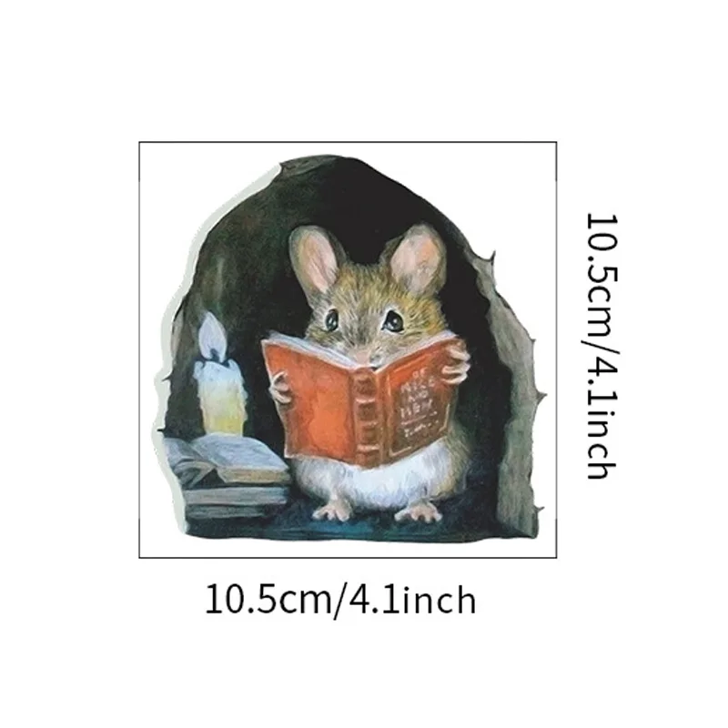 Настенная наклейка HonC милая мышь ПВХ