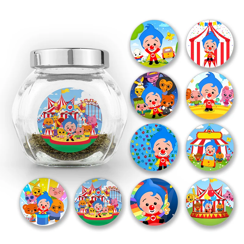 

Disney Round Plim Plim Clown for Kids Teacher Reward Stickers Labels School Supplies Incentive Roll Sticker Decor Supplies