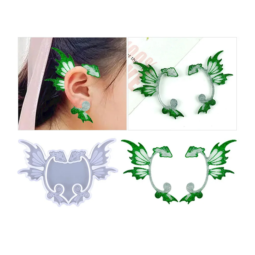 

Ear Clips Silicone Molds for Epoxy Resin Butterfly Elf Wings Ear Decoration Silicone Molds DIY Jewellery Making Tools Decorative