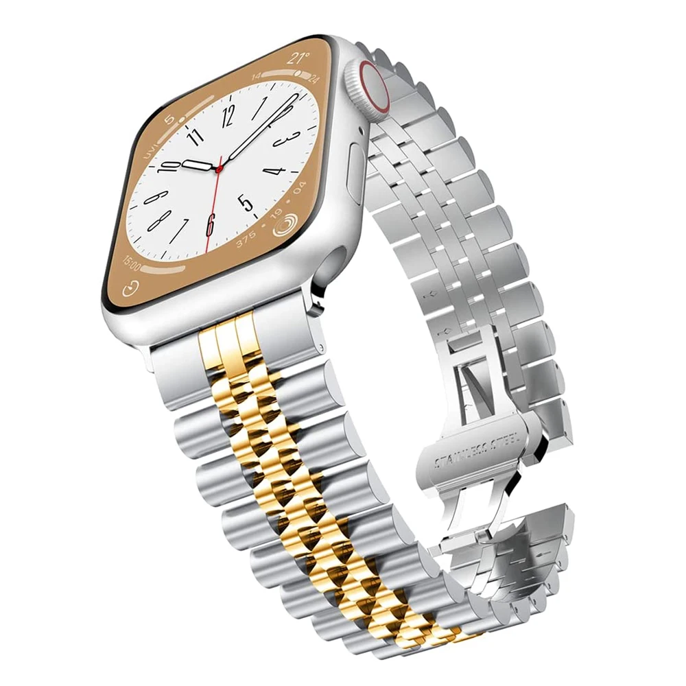 

Stainless Steel Wristband for Apple Watch Ultra Band 49mm Business Bracelet iWatch SE 8 7 6 5 4 3 Strap 45mm 44mm 42mm 41mm 40mm