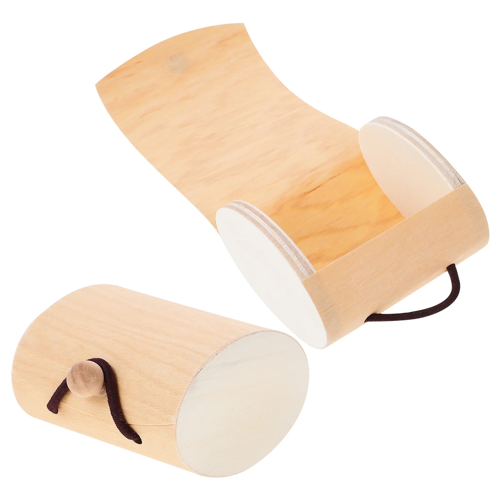 

2 Pcs Wedding Decorations Jewelry Box Gift Wrap Accessories Wooden Supplies Bridesmaid